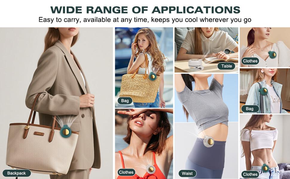 Westdeer Portable Silent Mini Bladeless Electric Fan,Adjustable 3-speed Suspended Waist Fans, Smal!Father's Day Gifts,Perfect Gift