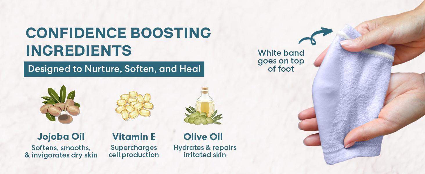 Pink - Foot Reset Duo - Relaxing Rose - Full Foot Gel Socks + Fuzzy Moisturizing Heel Socks - Cracked, Dry Foot Care