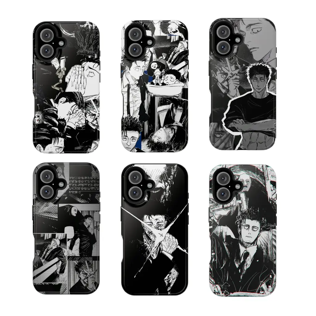 Gravitiq, Higuruma Hiromi Collage Jujutsu Kaisen Anime Phone Case, Magnetic MagSafe Case For iPhone 11 To 17 Pro Max, Shockproof Protective Cover, Tough Armor Case, Anime Fan Gift