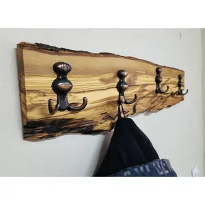 Rustic Olive wood Coat Rack