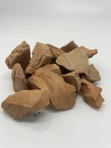 Roasted Red Kaolin Chunks: Hard & Crisp, Non-Sticky, 100% Edible & Natural, 4oz(113g)