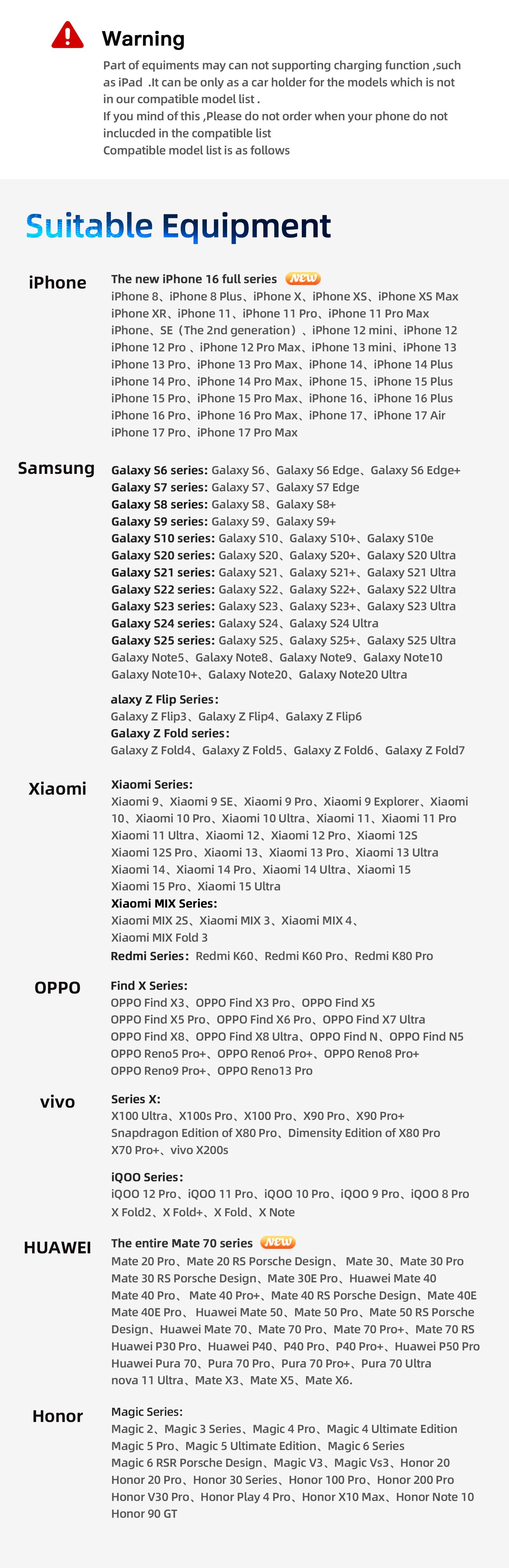 15W Wireless Charging Phone Holder Car Mount for Folding Screen/big screen Smartphone, 90° Rotating Car Mount , Super Stable Air Vent Cell Phone Car Mount with Hook Clip, Check applicable vehicle/car/phone models details in the description