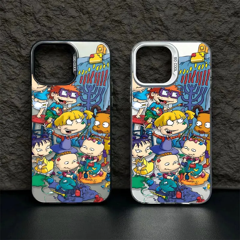 Popular movie R-Rugrats pattern phone case TPU laser technology anti drop iPhone 17 16 15 14 13 12 11 Samsung Galaxy S25 S24 S23 S22 S20, Protective Mobile Accessory, Shockproof Lightweight Cover, Smartphone, Handheld