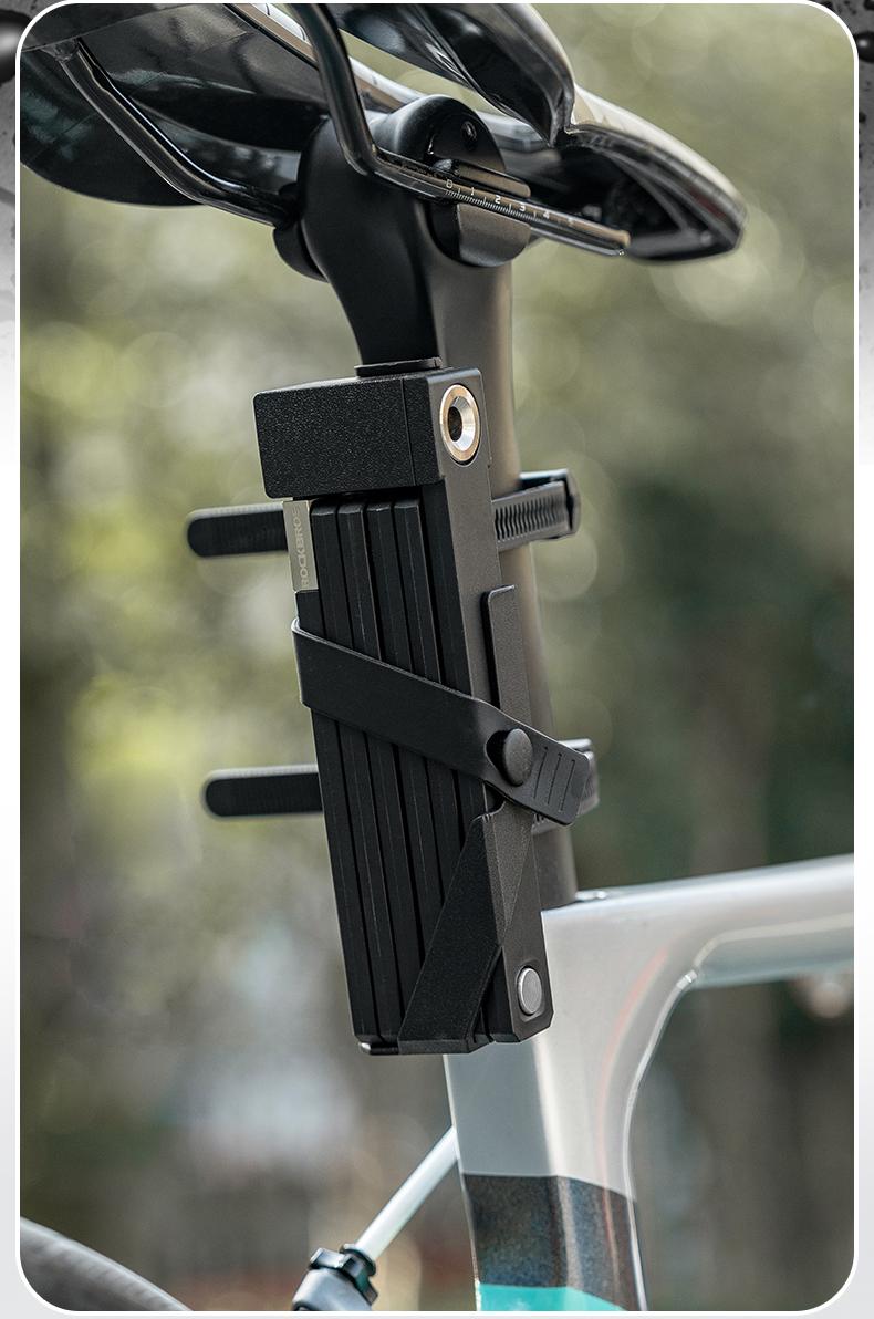 ROCKBROS Folding Bike Lock, Bicycle Lock Heavy Duty Anti Theft, Bike Locks with Mounting Bracket, Durable Alloy Scooter Lock,67 cm/26 inches ROCKBROS Folding Bike Lock, Bicycle Lock Heavy Duty Anti Theft, Bike Locks with Mounting Bracket, Durable Alloy Scooter Lock,67 cm/26 inches