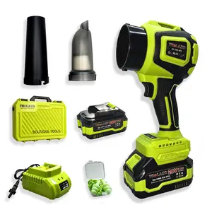 TOOLAZO 20V 2-in-1 Cordless Blower & Vacuum: Complete Kit with 4.0Ah Battery & Fast Charger – 10,000 RPM Turbo Motor Powers Through Leaves, Snow, Dust & Debris Year-Round – Ultimate Yard Cleanup Tool for Driveways, Garages & Walkways