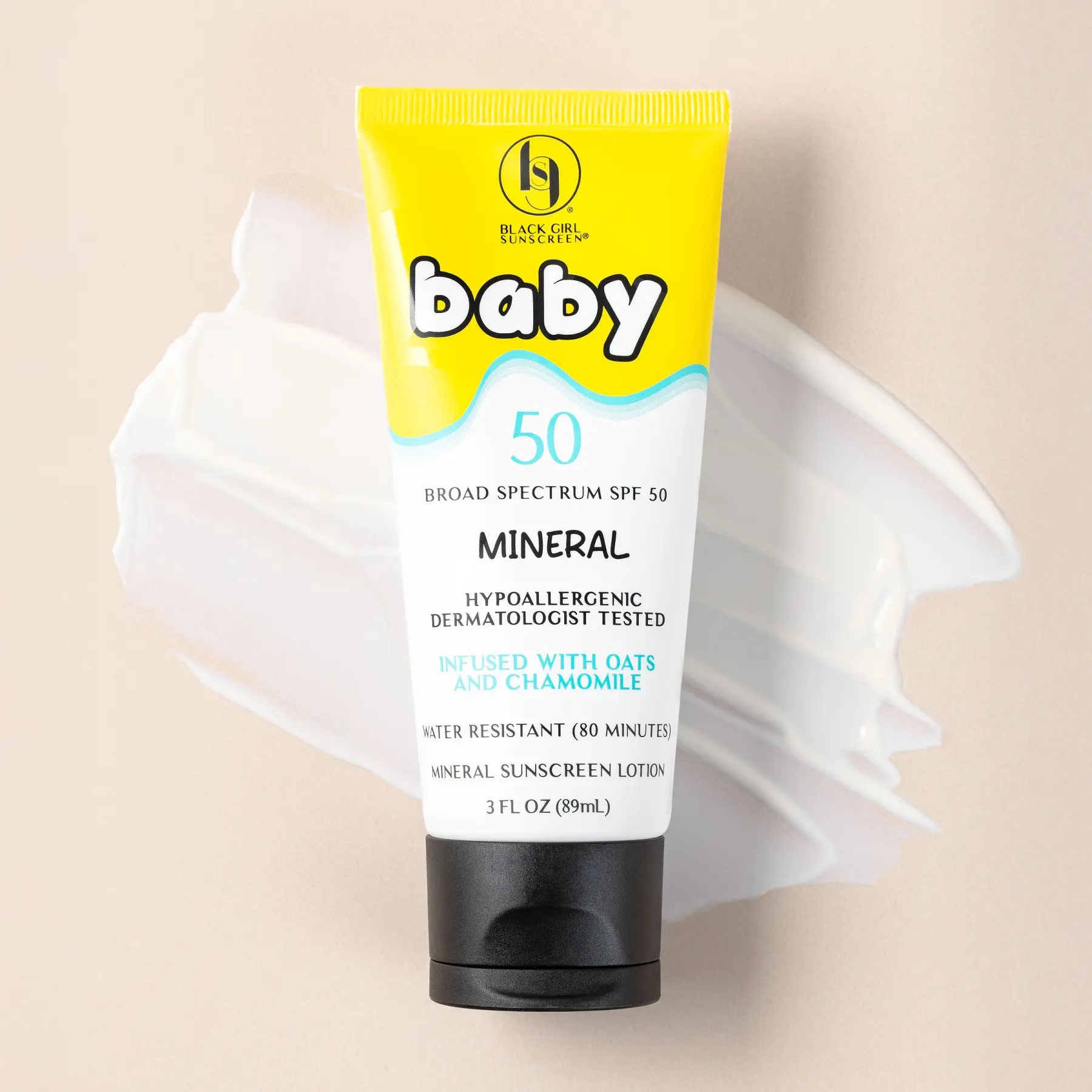 Black Girl Sunscreen Baby Non-Toxic Physical Sun Block SPF 50 - UV Ray Protection, Suitable for Ages 2 and Up, Non Toxic Sunscreen