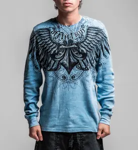 Affliction Men's Thermal Long Sleeve Shirt Ice Blade