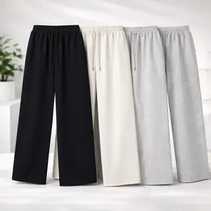 Women's Oversized Baggy Sweatpants Wide Leg Drawstring Lounge Joggers Streetwear Comfort Pants Black Grey Ultra Soft Premium Fabric Adjustable Waistband