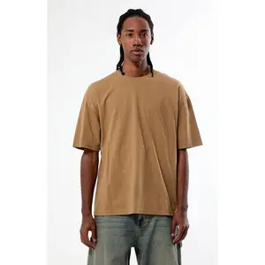 Pacsun Men's Brown Basic Oversized T-Shirt