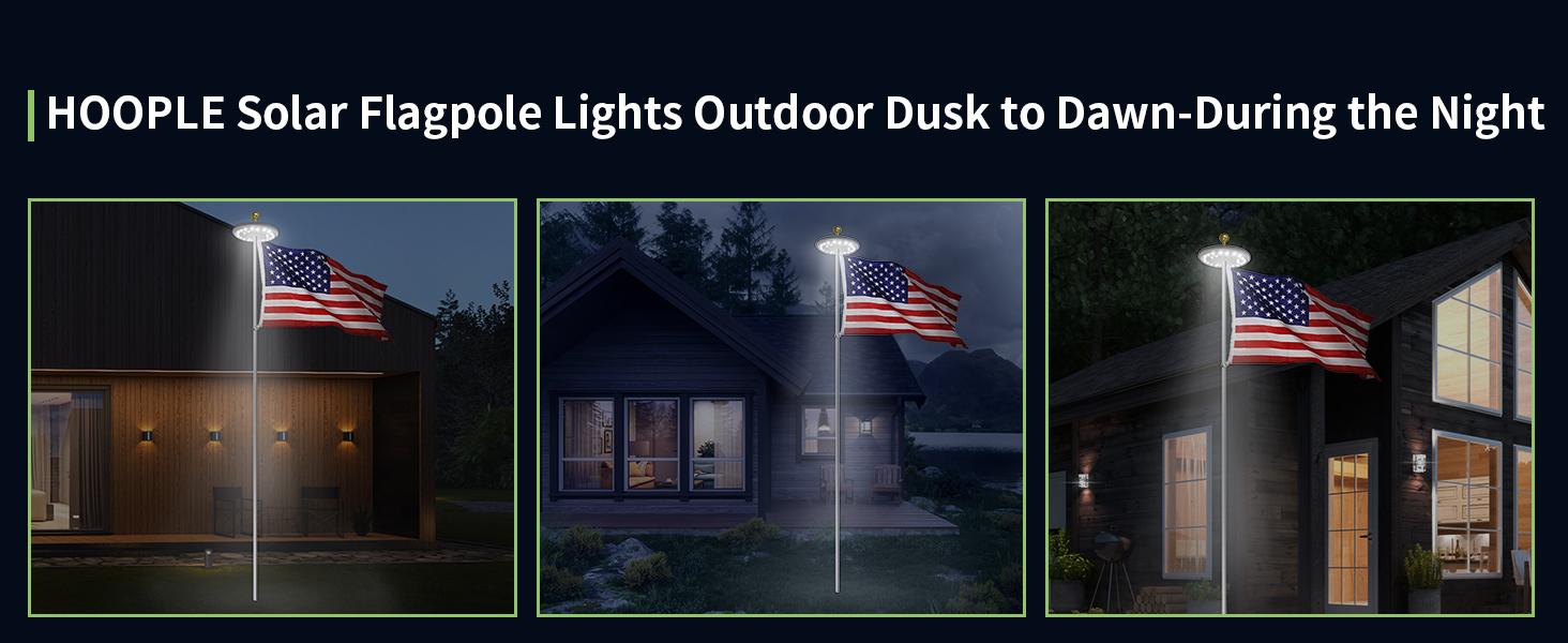 Solar Flag Pole Light, Solar Powered Flagpole Light for In-Ground Flag Poles, Outdoor Flag Pole Lighting, Solar Outdoor Lights Solar Flag Pole Light, Solar Powered Flagpole Light for In-Ground Flag Poles, Outdoor Flag Pole Lighting, Solar Outdoor Lights