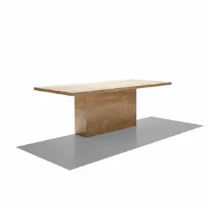 Carrara Travertine Rectangle Dining Table