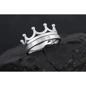 Crown Ring, Sterling Silver Ring, Unisex Ring