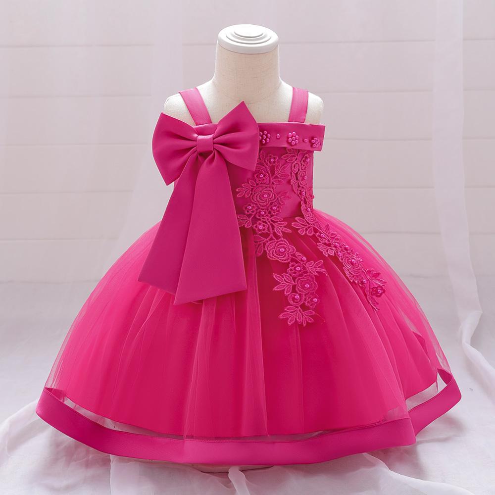 5081 Girl Princess Dress Flower Bow Elegant A-line Princess Skirt Perfect for Performance Wedding Parties and Summer Wearing Fashionable Design