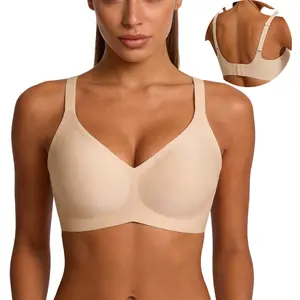Wireless Women Comfortable Push Up Bras Wireless Seamless Full Coverage Bra Buttery Soft Everyday Tshirt  Jelly Bra