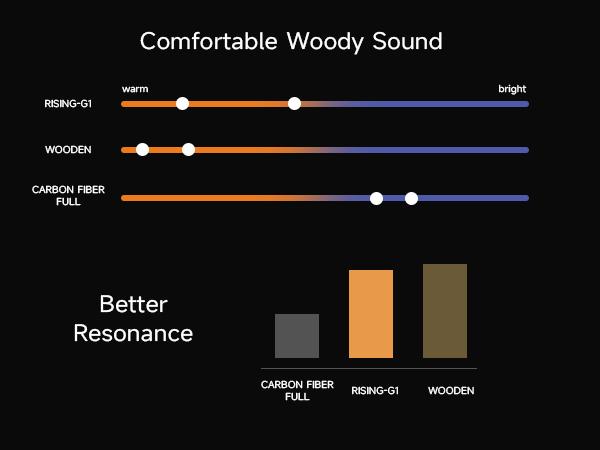 Donner RISING-G1 38" Carbon X Wood Acoustic Guitar