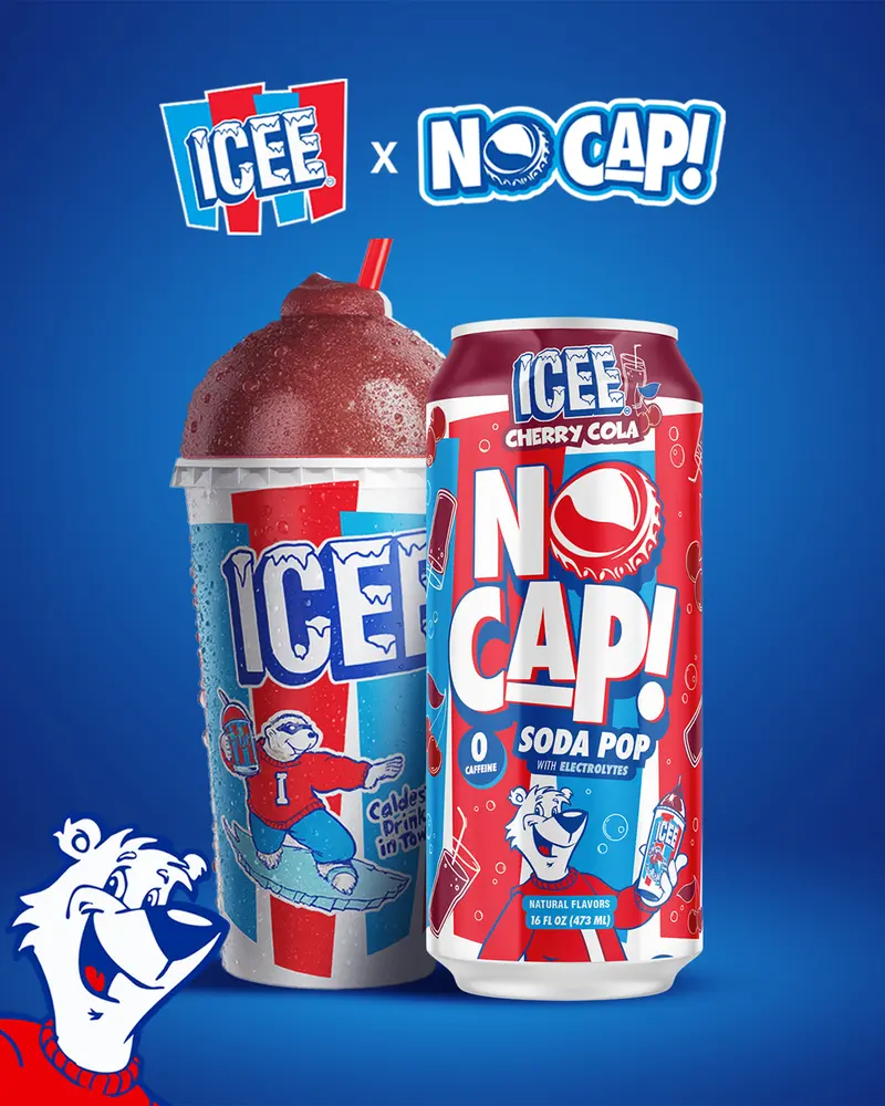 ICEE Cherry Cola Flavor NO CAP! Soda Pop