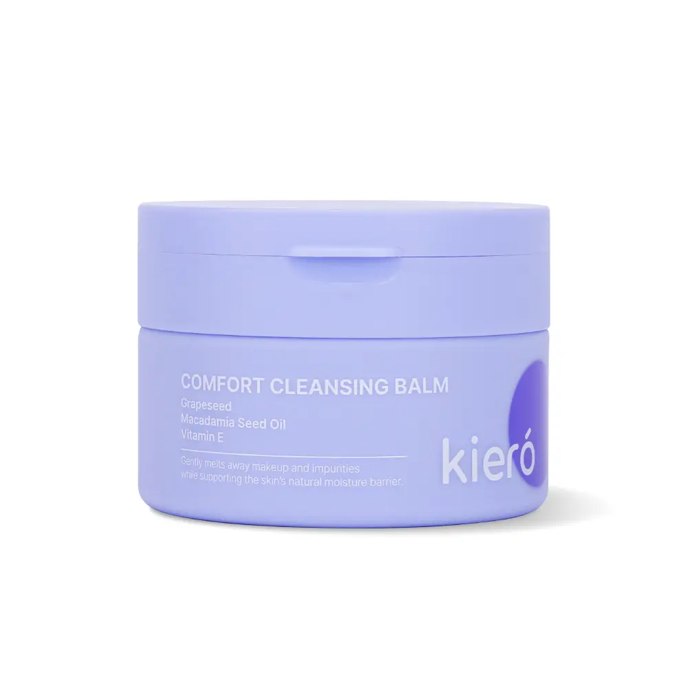 Kiero Comfort Cleansing Balm - Official Product Nourishing Melting Balm Facial Cleanser with Vitamin E, Grapeseed & Macadamia Oils - Vegan, Lightweight Skin Barrier Repair Face Wash for Dirt & Impurities (2.82 oz)