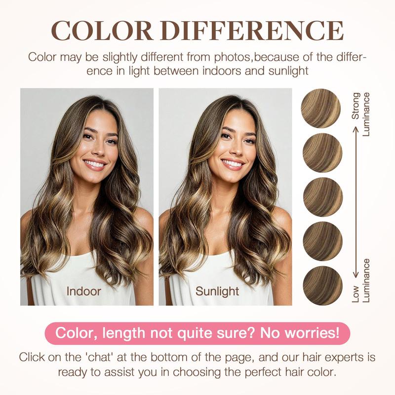 GOO GOO Clip in Human Hair Extensions Premium Quality Straight Remy Hair, 14-24inch  7/9pcs 120-170g, Quick Wear