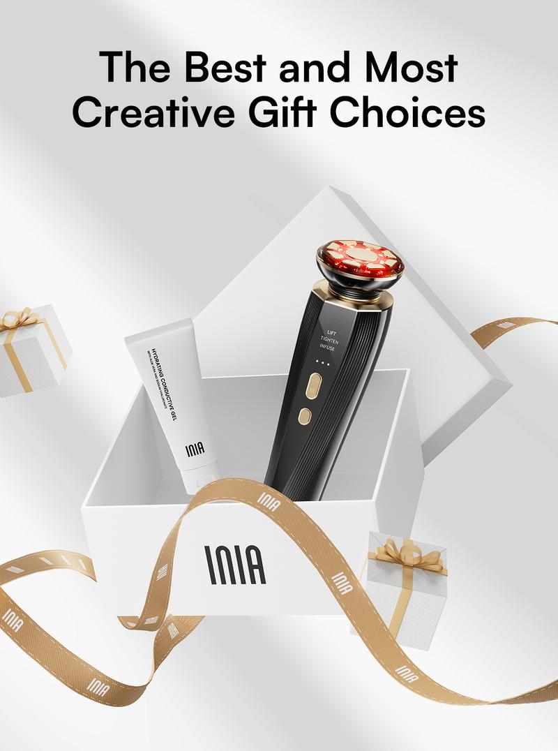 INIA FLARE & LUMIN Facial & Eye Skincare Bundle – 3-in-1 Face + 4-in-1 Eye Beauty Devices for Lifting, Tightening, Reducing Puffiness & Fine Lines,Buy 1 Get 15