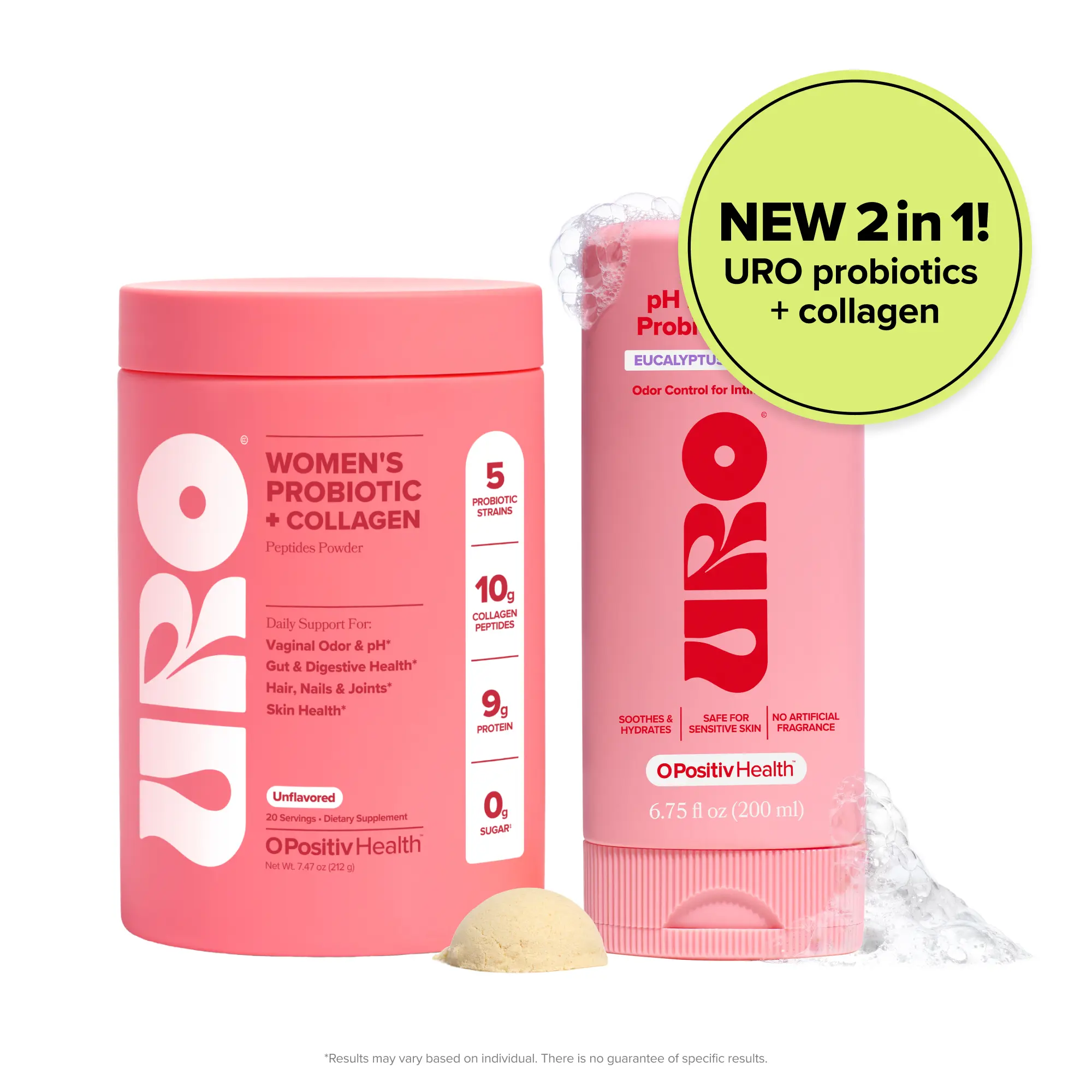 URO Complete Balance Duo – Probiotic + Collagen Powder & pH Balanced Wash
