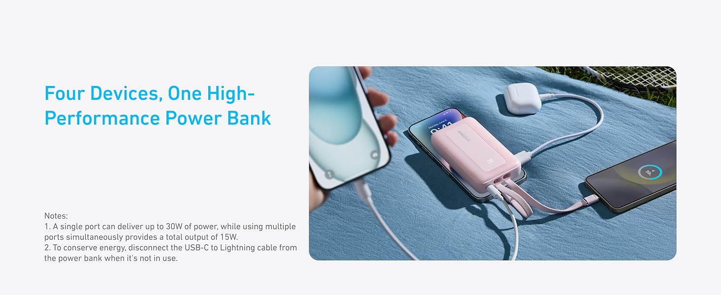 Anker Zolo Power Bank, 20,000mAh and 10,000mAh 30W Max Fast Charging with Built-In USB-C and MFi-Certified Lightning Cables, For iPhone 15 Series, MacBook, and More Anker Zolo Power Bank, 20,000mAh and 10,000mAh 30W Max Fast Charging with Built-In USB-C and MFi-Certified Lightning Cables, For iPhone 15 Series, MacBook, and More