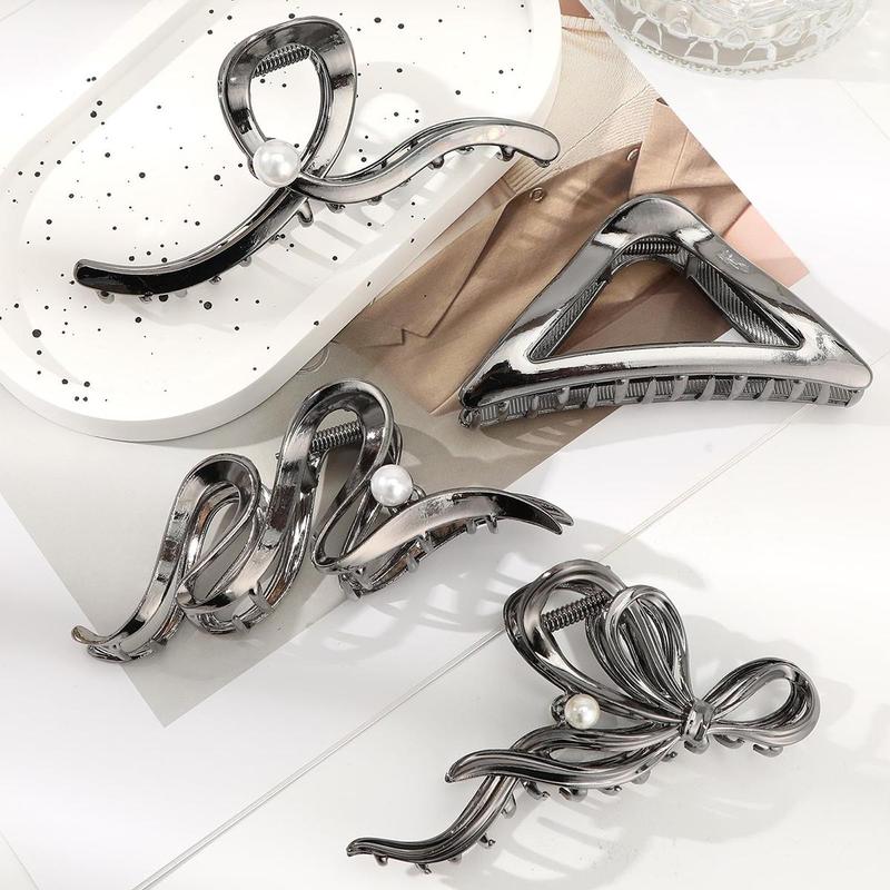 4-Piece Suit Hair Clips Metal Claw Clip for Women Strong Hold Claw for Heavy Hair Irregular Large Clips Hair Accessories for Long Thick Hair
