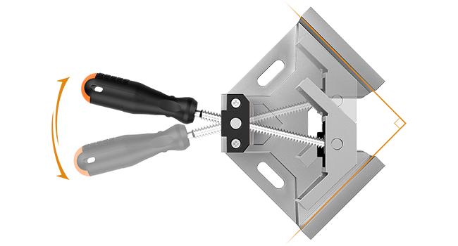 Right Angle Clamp 4 PACK Single Handle 90° Aluminum Alloy Corner Clamp for Woodworking Adjustable Swing Jaw Tools Photo Frame Vise Holder Gifts for Men Dad