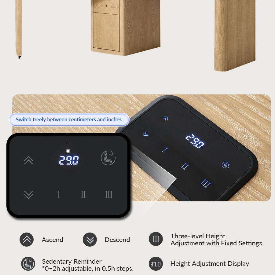 HULALA Veritas Home Office 360-Degree Rotating Desk with Flip-Top Lid Electric Height-Adjustable Design Side Cabinet Drawers Storage L Shaped Wood Finish Ergonomic HULALA Veritas Home Office 360-Degree Rotating Desk with Flip-Top Lid Electric Height-Adjustable Design Side Cabinet Drawers Storage L Shaped Wood Finish Ergonomic