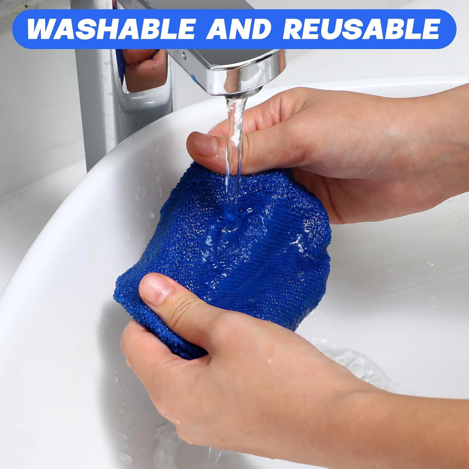 Microfiber Car Windshield Cleaning Tool -  Glass Brush for Windows, Adjustable Size for Effective Glass Cleaning Washing