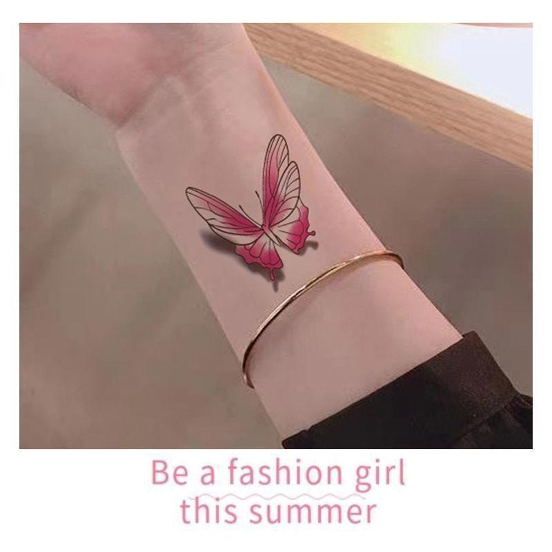 100 Sheets Flower Temporary Tattoo Stickers Rose Butterfly & Multicolor Mixed Styles Waterproof Removable Long Lasting Durable Realistic Body Art