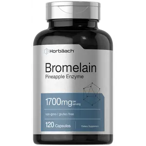 Horbäach Bromelain 1700 mg | 120 Capsules | Supports Digestive Health | Pineapple Enzyme Supplement | Non-GMO, Gluten Free