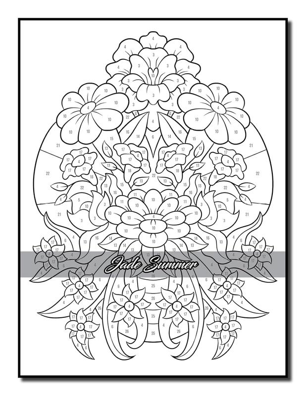 Color by Number Flowers: An Adult Coloring Book with Fun, Easy, and Relaxing Coloring Pages (Color by Number Coloring Books)