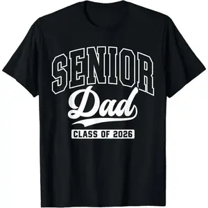 Cotton Unisex Proud Senior Dad Class Of 2026 Graduation 2026 Senior Dad 26 T-Shirt