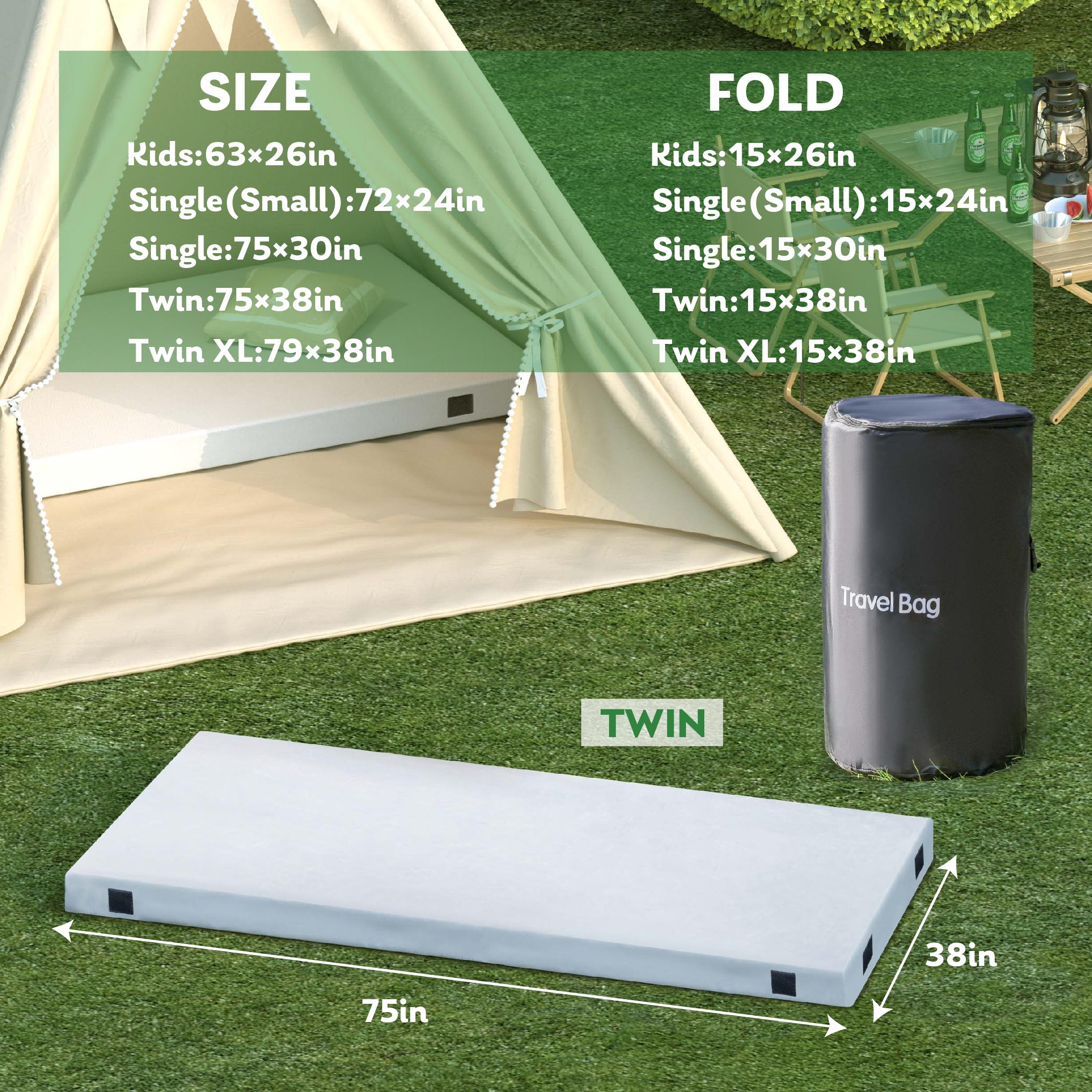 EGO Memory Foam Outdoor Travel Pad Camping Topper Inflatable Airbed Tent Mattress