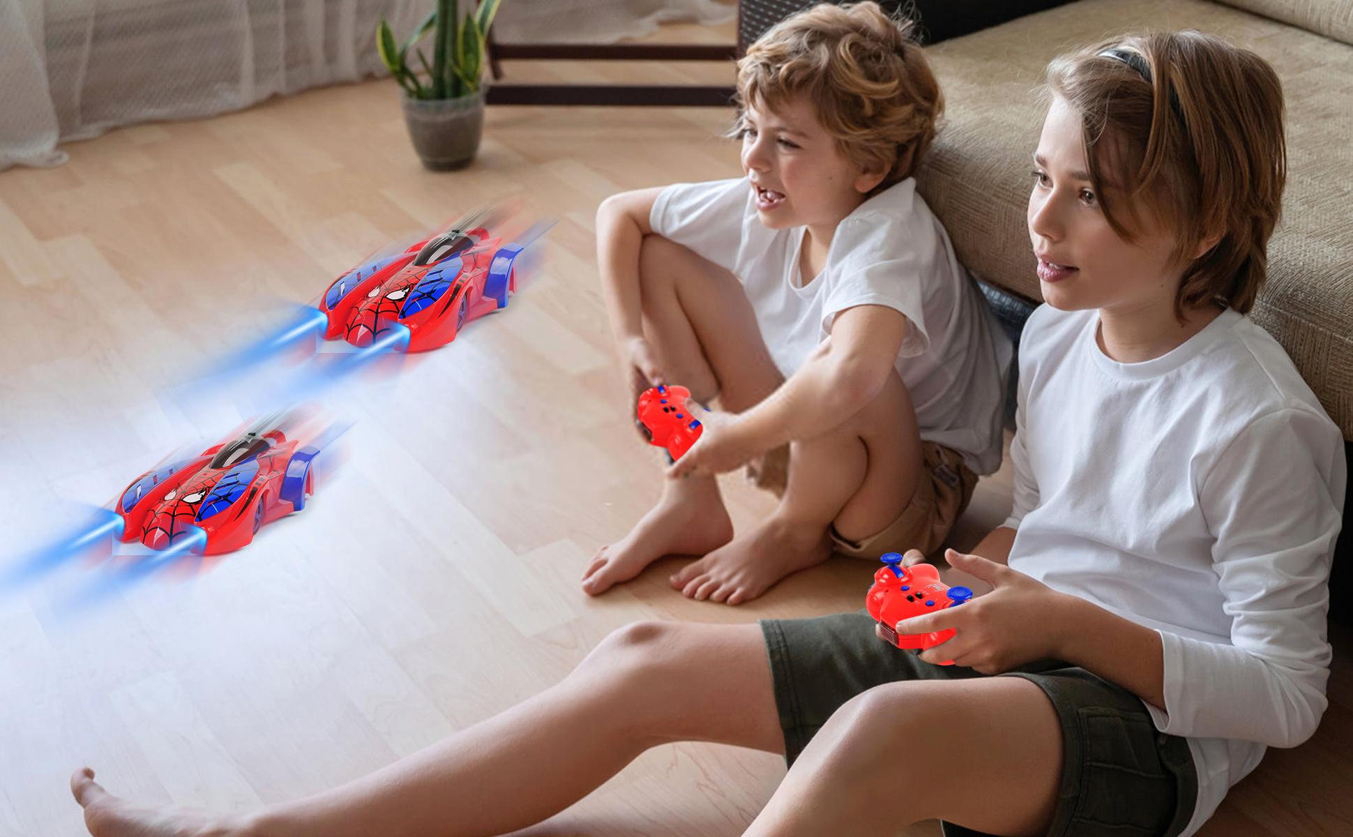 Wall Climbing Car, LED Light Electric Remote Toy Car for Kids Ages 3 4 5 6 7 8 9 Year, High-Speed Racing Vehicle – Fun Christmas & New Year Gift for Boys and Girls