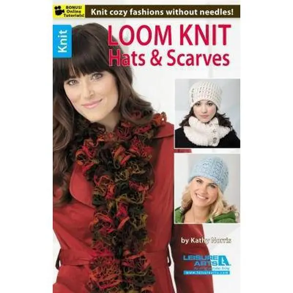 Used Loom-Knit Hats & Neck Scarves Book - No-Needle Cozy Fashion Knitting Guide with Bonus Online Tutorials by Kathy Norris (Unknown Binding), Neck Scarf