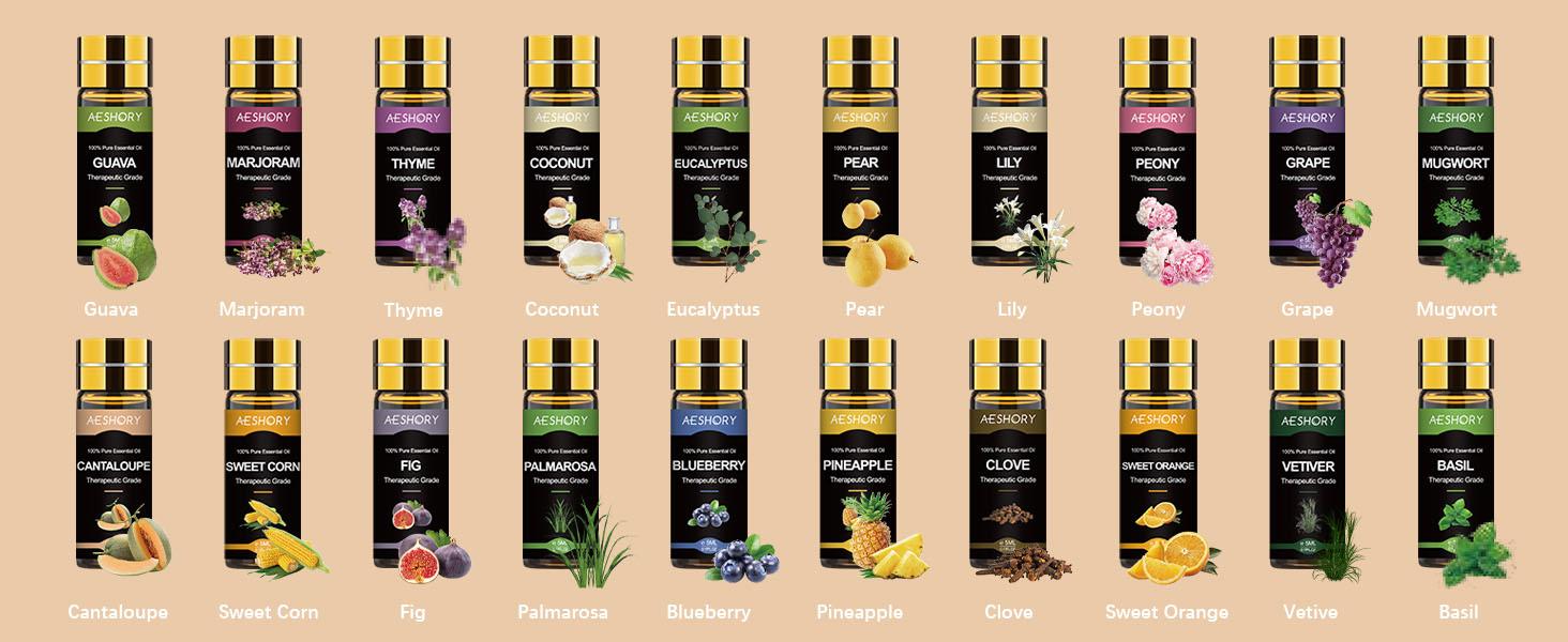 AESHORY Complete Essential Oils Set 80x5ML for Diffuser Aromatherapy Humidifier