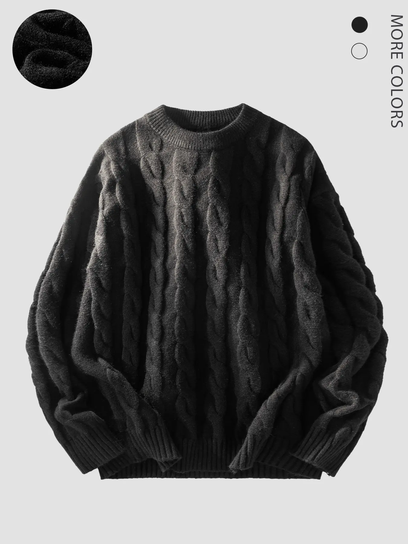 Men's Vintage Knit Crew Neck Sweater, Casual Style, Fall & Winter Wear, Multiple Colors Available, Fitted Design, Plain Pattern, Knitwear