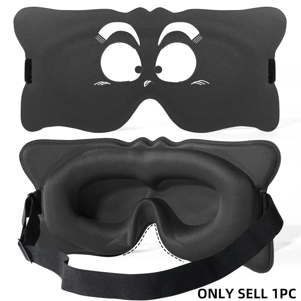 Super Comfortable Blackout Sleep Mask 3D Contoured Sleep Mask, 99% Light Blocking for Men and Women, Adjustable Strap for Deep Sleep, Perfect for Travel, Sleep Eye Mask, Sleeping Mask