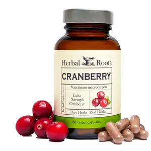 Herbal Roots Extra Strength Cranberry Pills for Women & Men with Organic Nettle | Urinary Tract Health | 60 Vegan Capsules