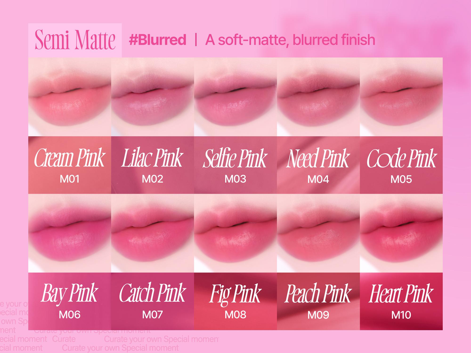 fwee Pink Obsession Stay-Fit Lip Tint | Weightless & Layerable Tint for Smudge-proof, Long-lasting Wear | Soft Blur Finish or Vibrant Flush,  | 20 Colors Makeup