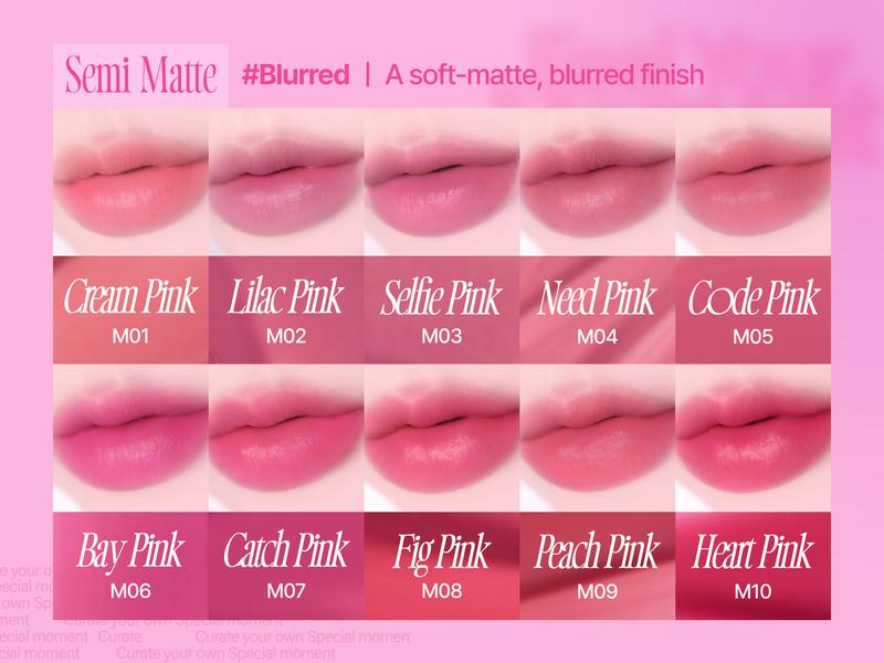 fwee Pink Obsession Stay-Fit Lip Tint | Weightless & Layerable Tint for Smudge-proof, Long-lasting Wear | Soft Blur Finish or Vibrant Flush,  | 20 Colors Makeup