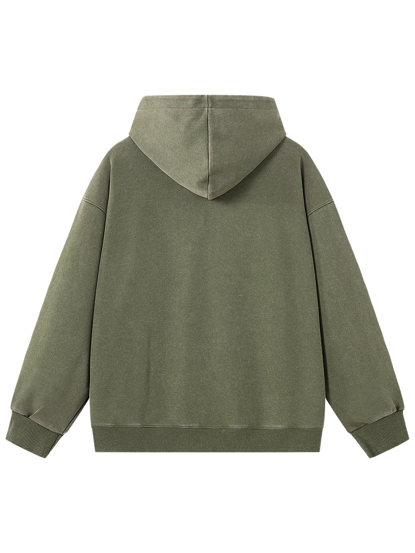 CCCMAI Cardigan hoodie men's hooded casual outdoor warm men's jacket American solid color zipper hoodie college style simple fashion versatile