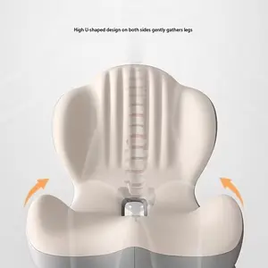 Memory Foam Integrated Seat Cushion, Ergonomically Designed, Raised Back, Hollow And Breathable, Office Chair Cushion, Buttock Cushion, Suitable For A Variety Of Scenarios.