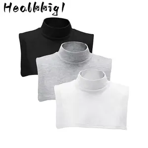 [3PCS] Fake Turtleneck Dickey Detachable Collars Set Half Top Mock Blouse Collar for Women Men