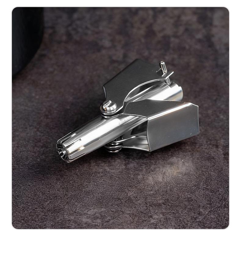 Manual Nose Hair Trimmer,Stainless Steel,Waterproof,No Battery Needed with Cleaning Brush Trimmer for Ear,Moustache and Whiskers Hair.