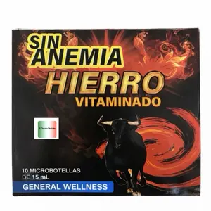 Hierro Vitamin B12 Antioxidant Dietary Supplement for 10 Microbotellas Healthcare Edible
