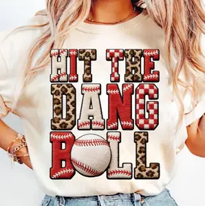 Baseball Hit The Dang Ball Shirt, Faux Yarn Baseball Shirt, Latch Hook Yarn Baseball Shirt,Baseball Mama Shirt