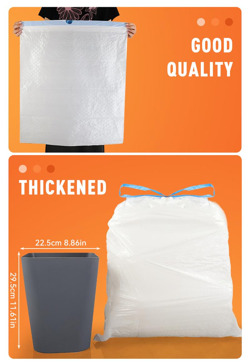 150 Bags 13 Gallon Boxed Disposable Non Tear Garbage Bag Puncture Tear Resistant Trash Bags, ODOR ELIMINATORTECHNOLOGY Kitchen Drawstring Garbage Bags Fresh Clean Scent With Lemon Mint Scent, 150 Count Easy To Usedrawstrings More Durable