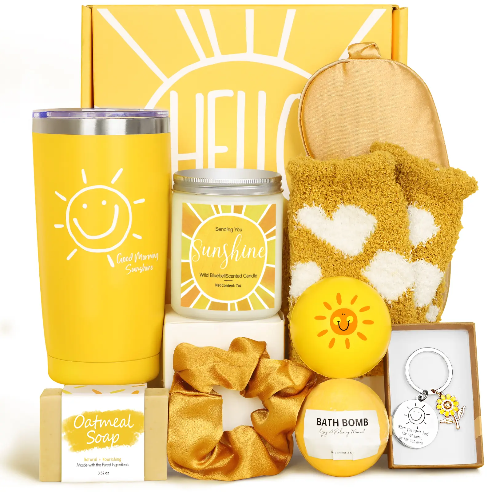 Gift Baskets for Women, 10pcs Unique Birthday Gifts for Women, Best Friend Birthday Gifts, Get Well Soon Gift Basket Sending Sunshine Gifts Cheer Up BoxUnique Mothers Day Gifts for Mom, Friends, and Wife